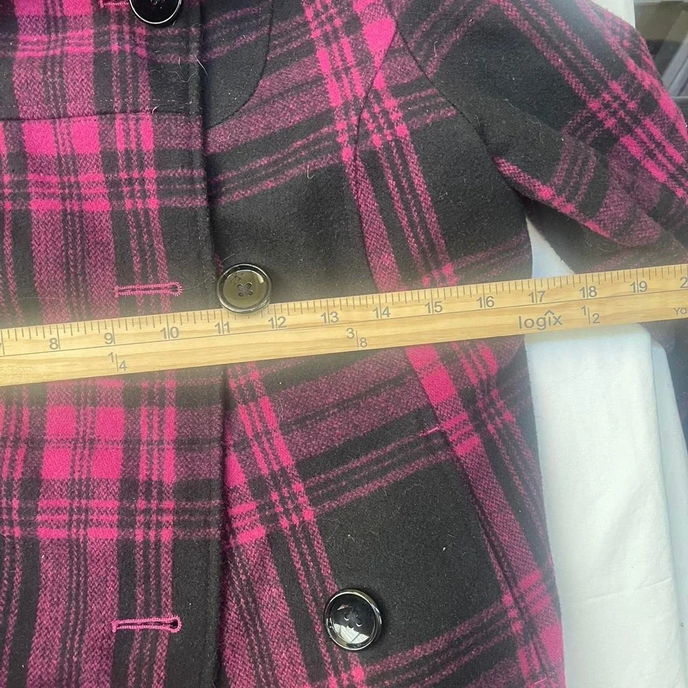 Youth George black and pink wool blend jacket girls